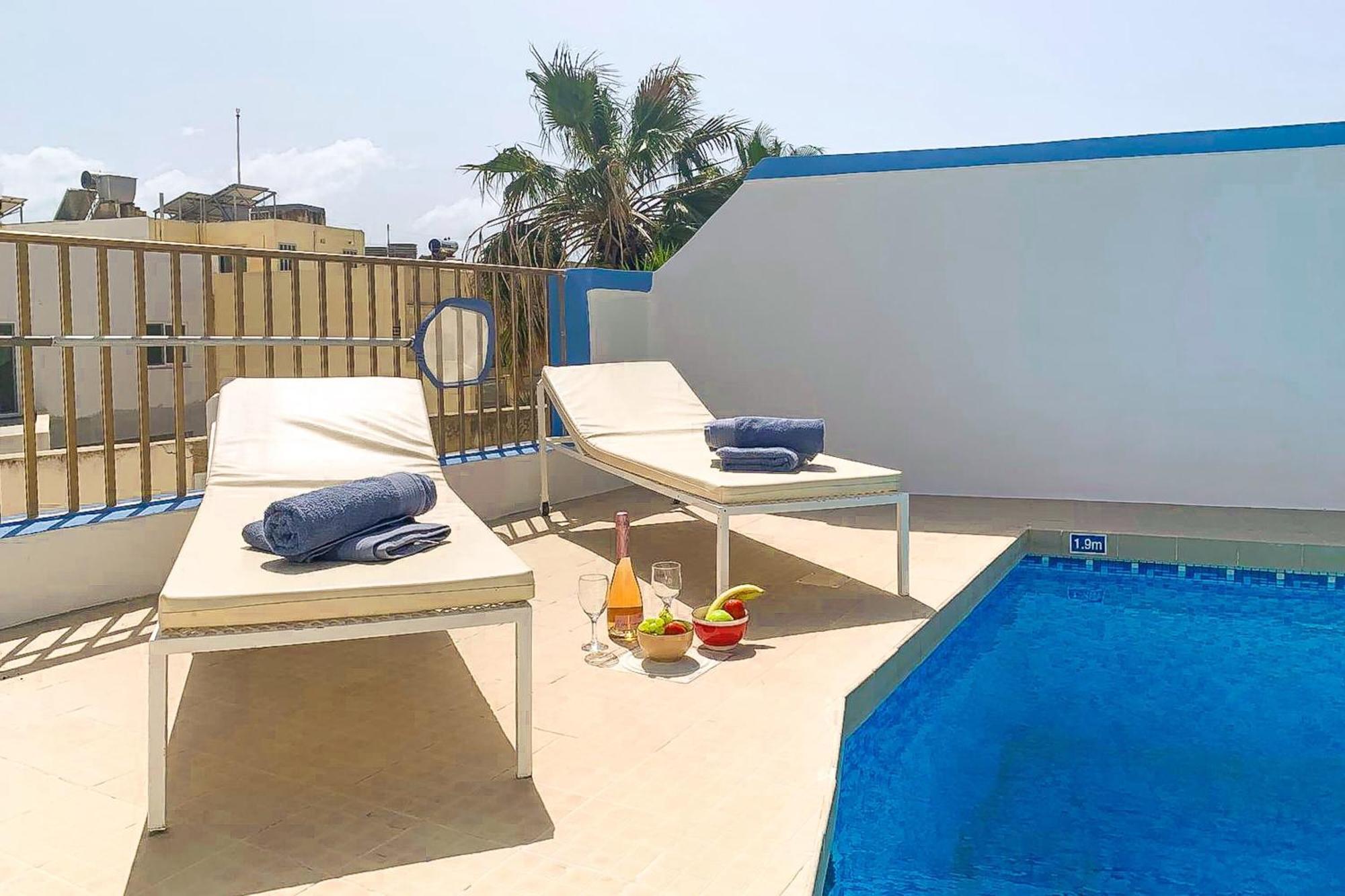 Pool & Sea Merill Apartments Mellieħa Buitenkant foto